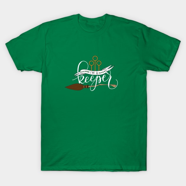 White 'I'm A Keeper' Pun - Green T-Shirt by cheekymare